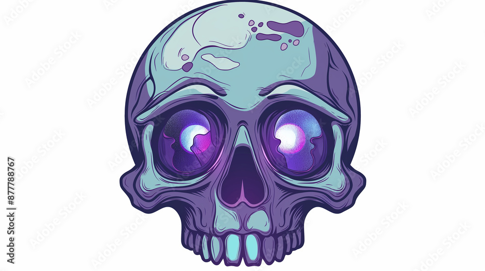 Front View Human Skull. Accurate Anatomy Front View Human Skull. Accurate Anatomy