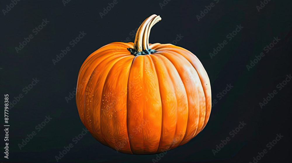 pumpkin on black background