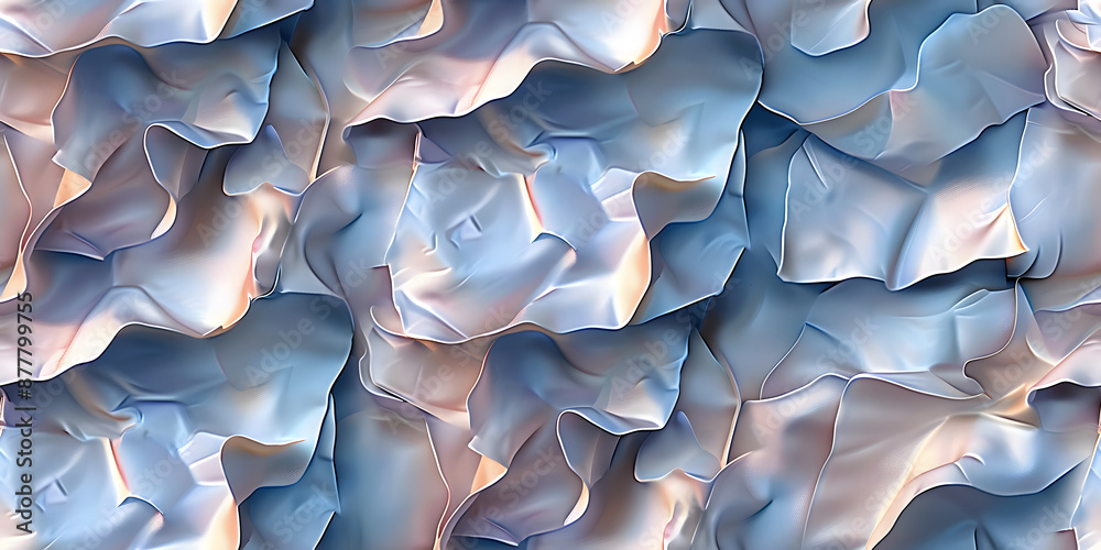Fototapeta premium A Seamless Wallpaper of Vibrant Abstract Gray Pink Fabric With a Large Number of Curves 3d Renders Waves of Artistic Creations, Wrapping Paper, Fabric and Textiles, Packaging, Digital Backgrounds