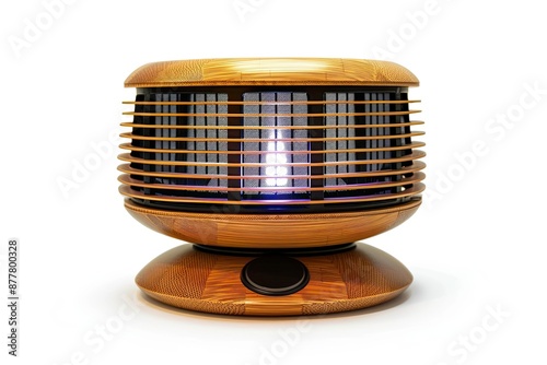 elegant wooden electric UV mosquito killer with led light isolated on white background  photo