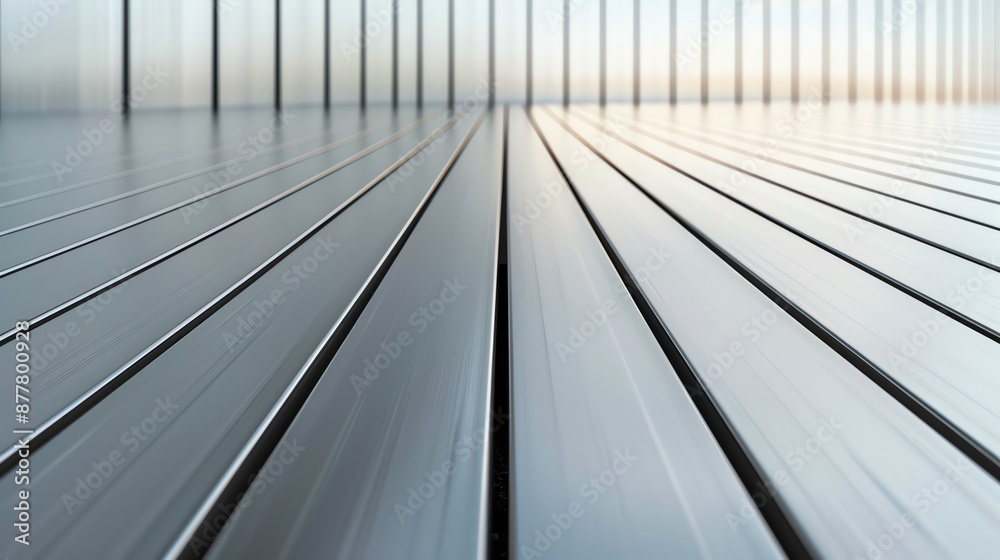 Obraz premium Gleaming coated metal sheets, detailed texture, Sheet Gleaming Coated, Modern Shine