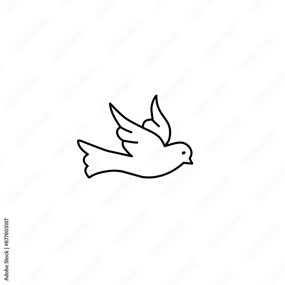 dove line icon dove line icon