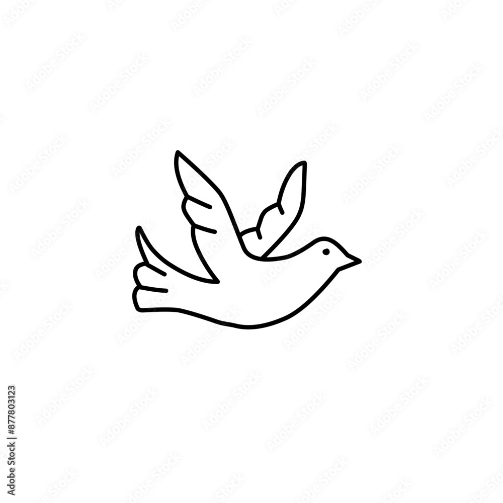 Fototapeta premium dove line icon