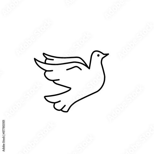 dove line icon