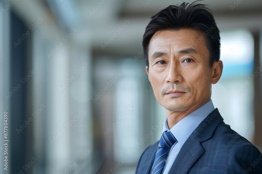 Portrait of a good looking Asian middle aged businessman Portrait of a good looking Asian middle aged businessman