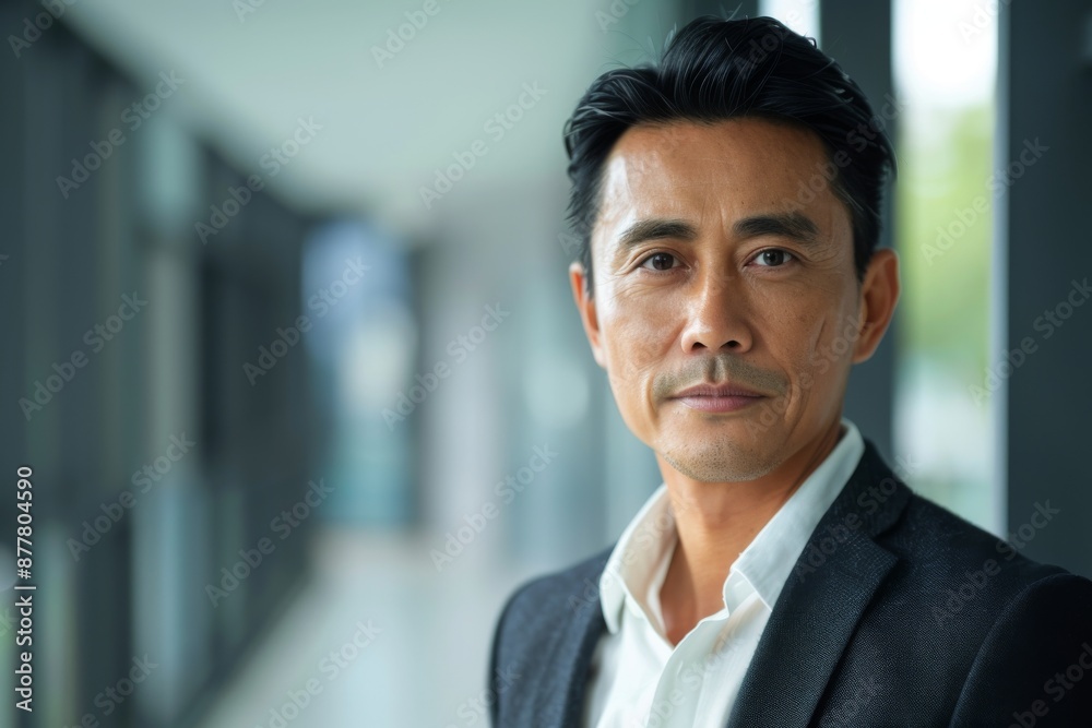 Portrait of a good looking Asian middle aged businessman Portrait of a good looking Asian middle aged businessman