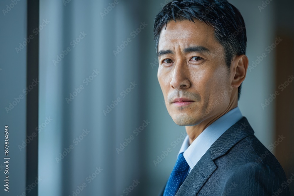 Portrait of a good looking Asian middle aged businessman Portrait of a good looking Asian middle aged businessman