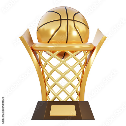 basketball cup 3d icon illustration