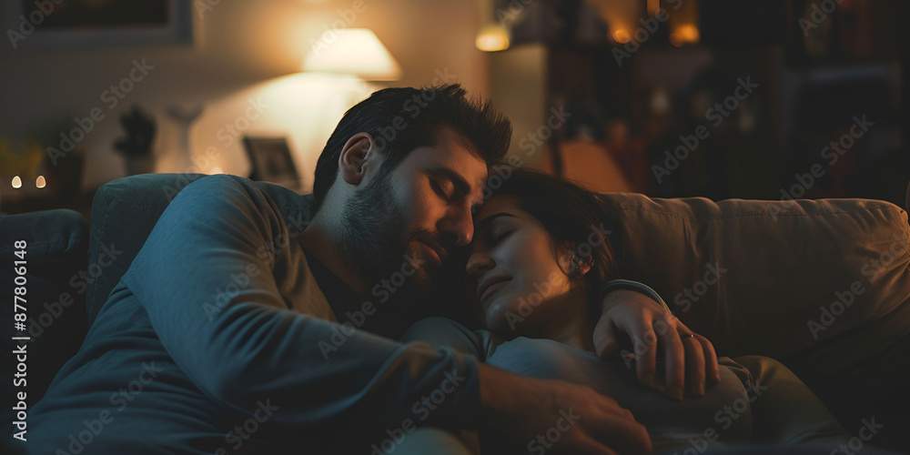 Peaceful Night: Couple Relaxing Together at Home ,
Intimate Moments: Couple Enjoying Quiet Evening Indoors Peaceful Night: Couple Relaxing Together at Home ,
Intimate Moments: Couple Enjoying Quiet Evening Indoors