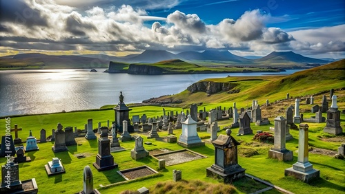 cementerio de Kilmuir, Kilmuir,  ( Cille Mhoire ),costa oeste de la península de Trotternish,  isla de Skye, Highlands, Escocia, Reino Unido photo