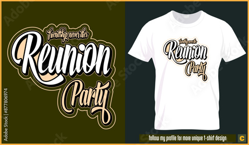Friends reunion template graphics bundle and vector art