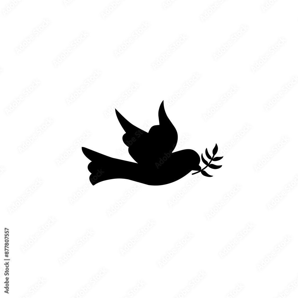 Obraz premium pigeon silhouette icon
