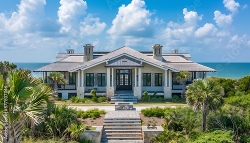 Coastal retreat with oceanfront views and breezy architecture