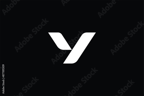 letter y initial abstract business logo, letter Y flame Universal elegant vector emblem Premium business logotype on black background