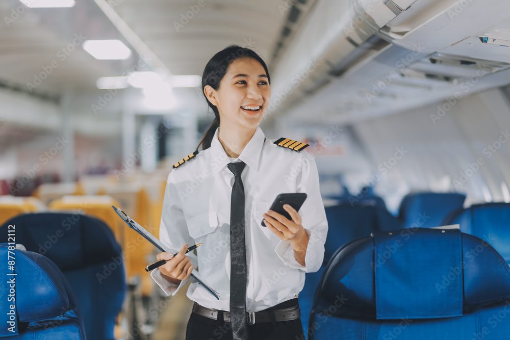 Texting on mobile chat app, Thoughtful asian people female person onboard, airplane window, perfectly capture the anticipation and excitement of holiday travel. chinese, japanese people. Texting on mobile chat app, Thoughtful asian people female person onboard, airplane window, perfectly capture the anticipation and excitement of holiday travel. chinese, japanese people.