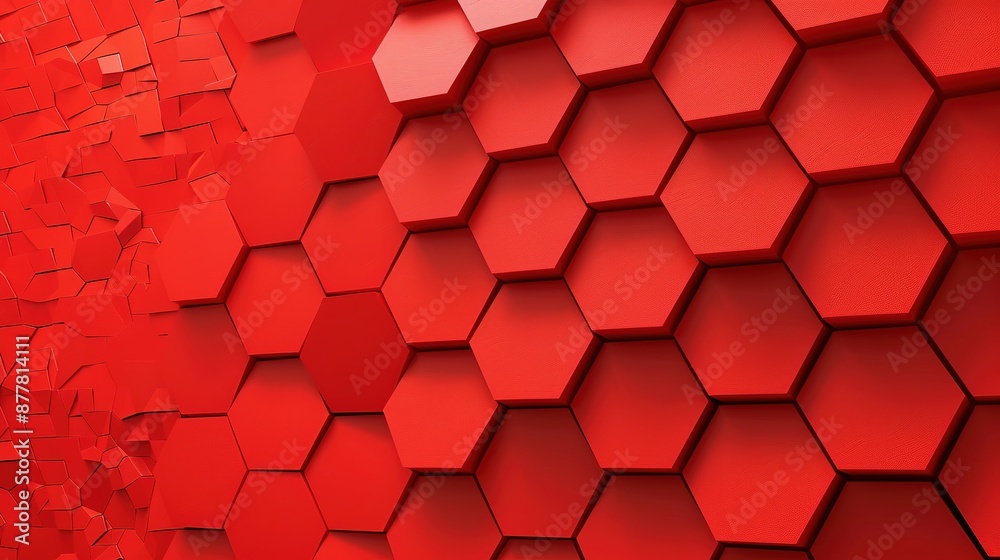 Dynamic Red Background with Hexagon Pattern and Seamless Texture in 3D Rendering Style. Ideal for Modern Designs, Digital Art, and Abstract Concepts. Dynamic Red Background with Hexagon Pattern and Seamless Texture in 3D Rendering Style. Ideal for Modern Designs, Digital Art, and Abstract Concepts.