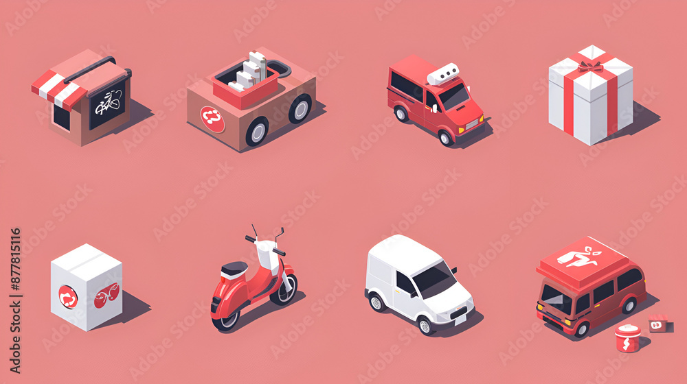 Naklejka premium delivery icons