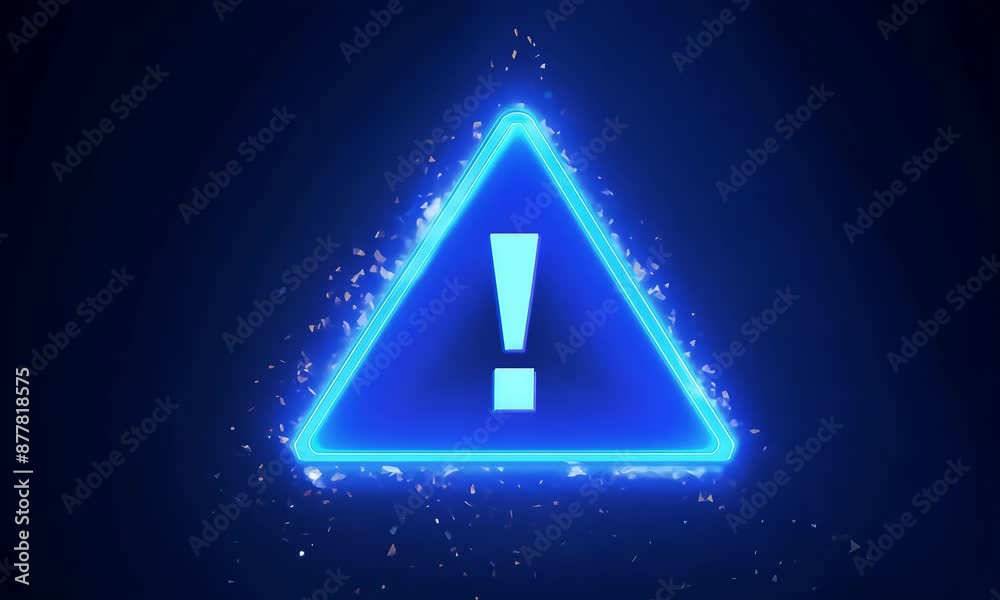 A blue triangle with a white exclamation mark (mov)