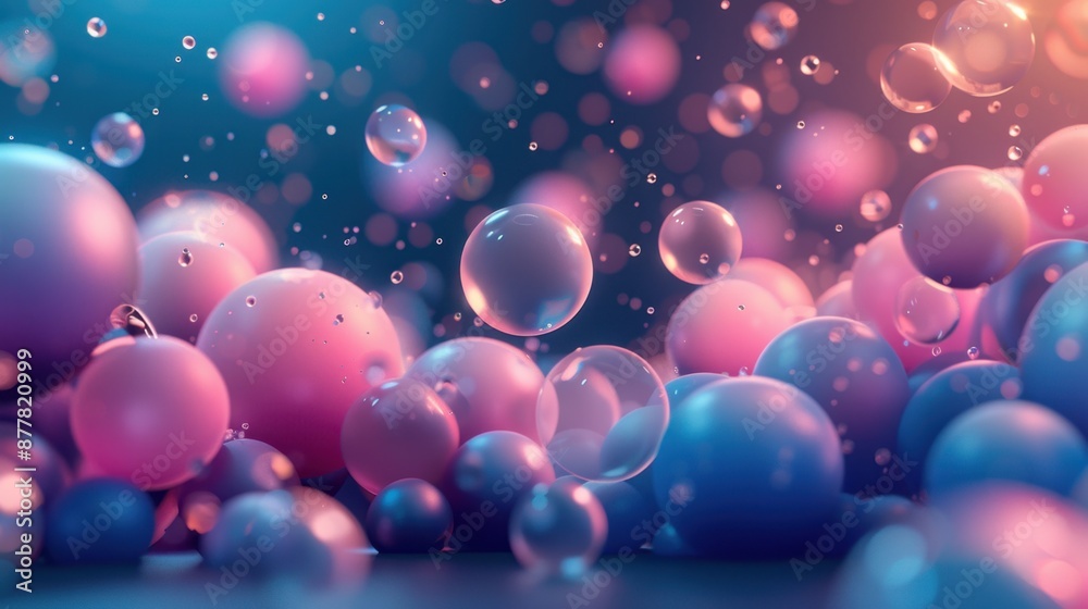 Abstract, rounded forms in calming pastel hues of pink, purple, and blue contrast against a soothing dark blue gradient, creating a tranquil and ethereal composition.
Abstract, rounded forms in calming pastel hues of pink, purple, and blue contrast against a soothing dark blue gradient, creating a tranquil and ethereal composition.