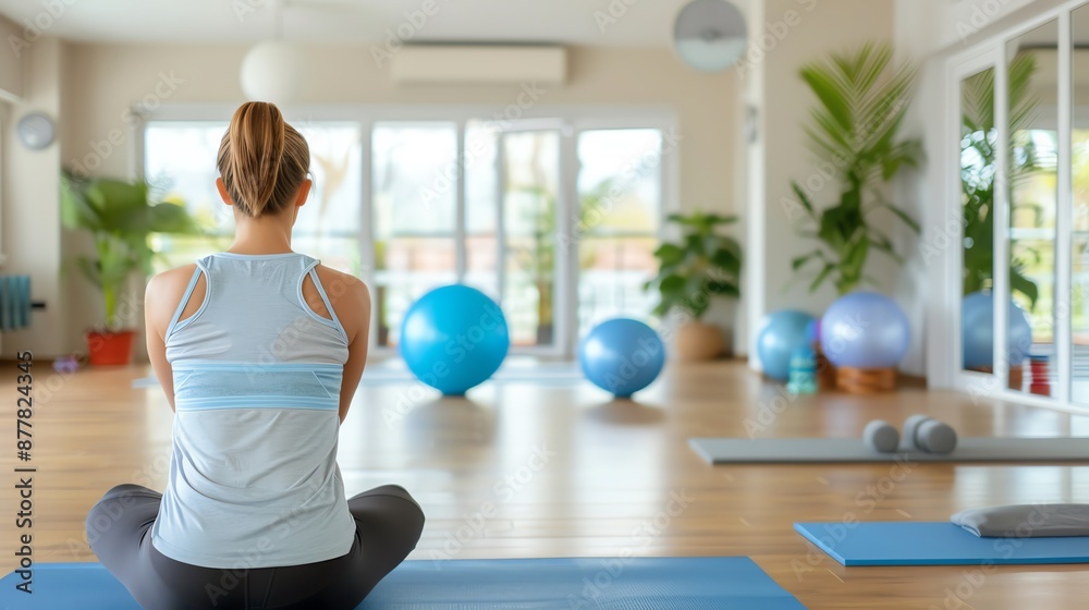 Gentle workout session with calming ambiance, Care Workout Calm, promoting stress relief through fitness Gentle workout session with calming ambiance, Care Workout Calm, promoting stress relief through fitness