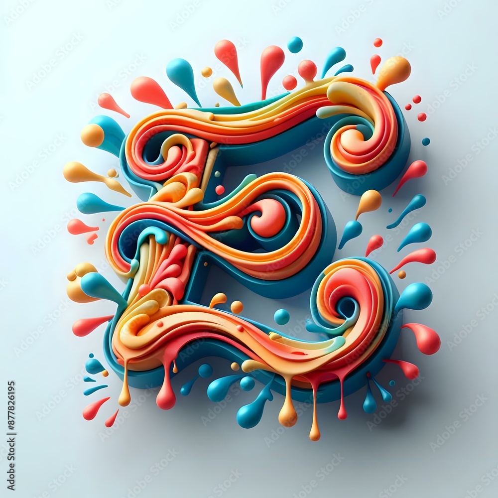 Vibrant Paint Splashes Forming Musical Notes Vibrant Paint Splashes Forming Musical Notes
