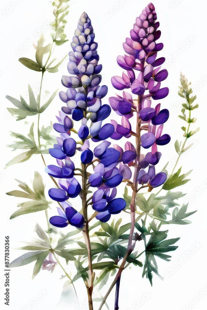 Fototapeta premium an ai generated image, Lupin flowers