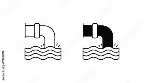 sewage icon design with white background stock illustration