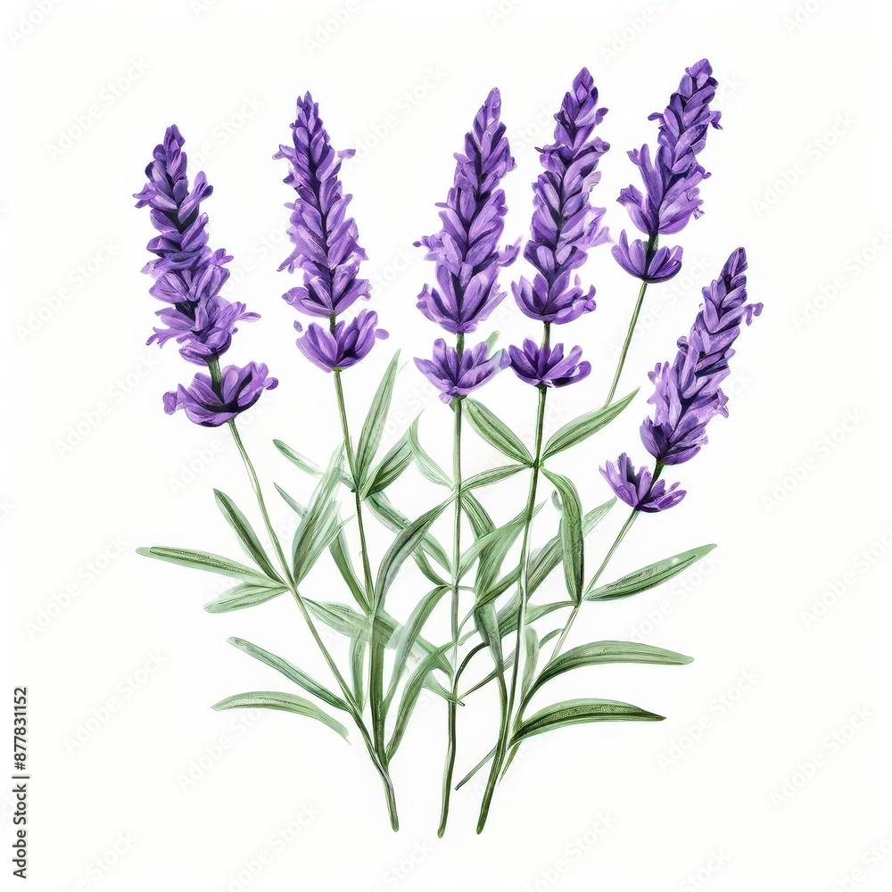 Naklejka premium an ai generated image, bouquet of fresh irises is isolated