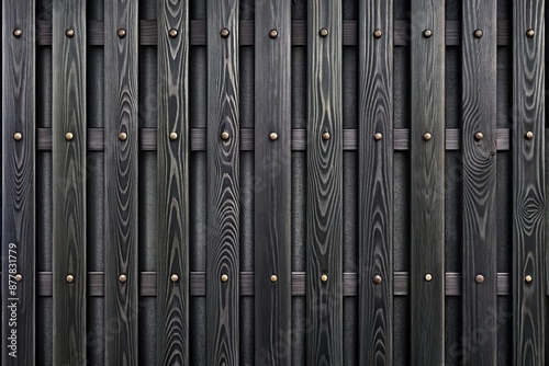 Black wood fence pattern and seamless background, Black, pattern, wood