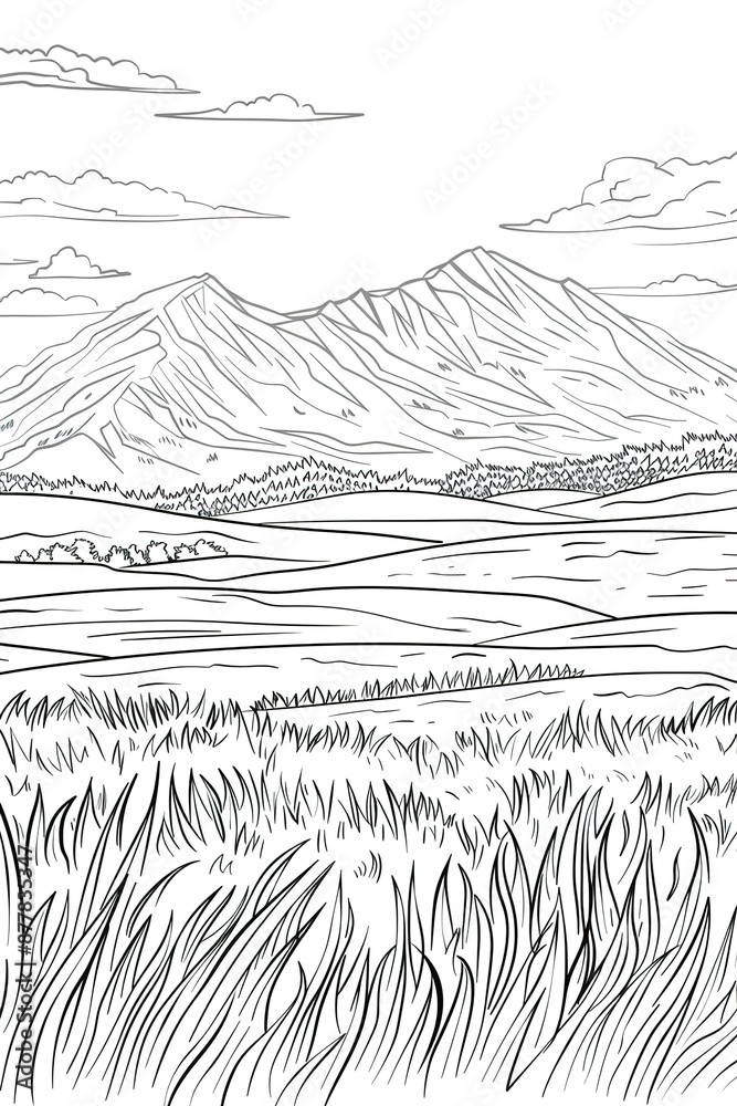 Fototapeta premium landscape with mountains