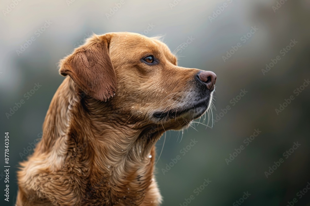 A clear and focused shot of a dog against a single-color backdrop, suitable for creative editing A clear and focused shot of a dog against a single-color backdrop, suitable for creative editing