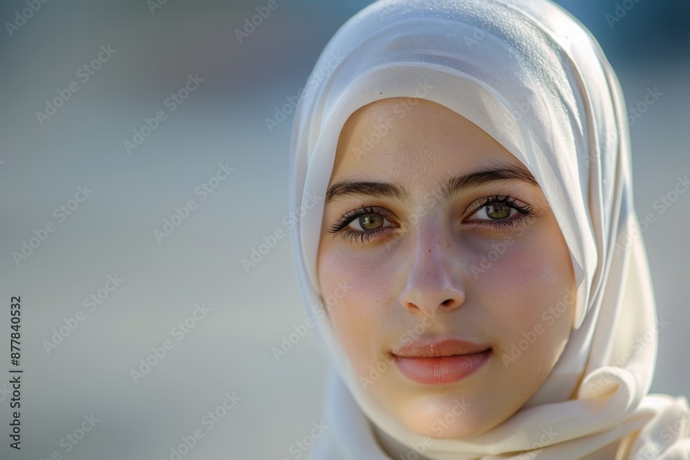 Obraz premium Portrait of a Young Woman Wearing a Hijab