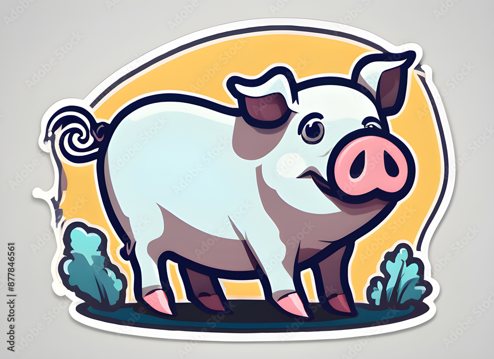 Obraz premium pig generative ai