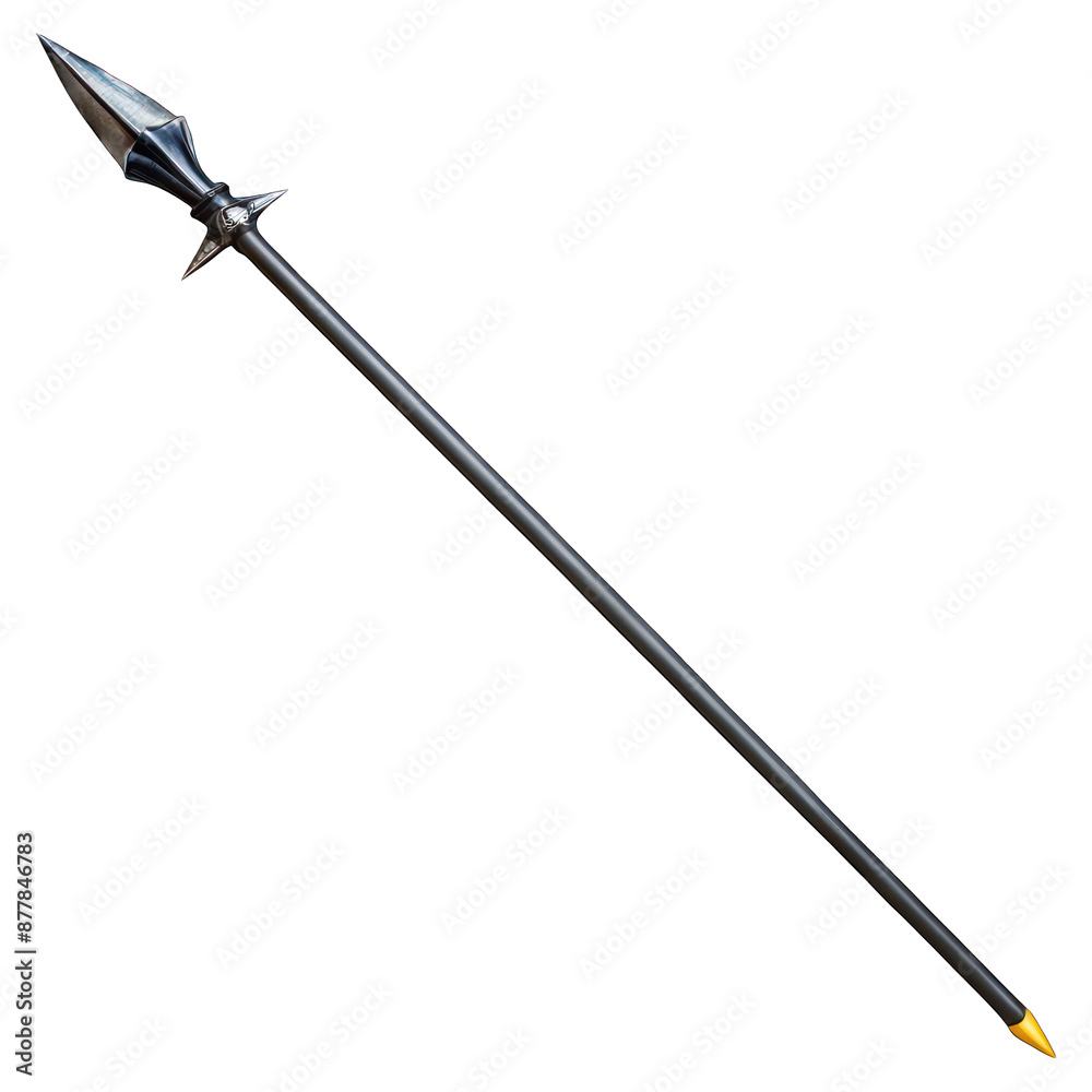 Black spear isolated on transparent background Black spear isolated on transparent background