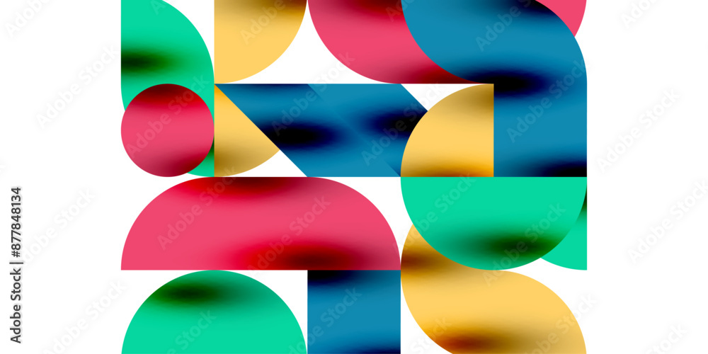 Tech minimal circular shapes geometric art. Vector modern circles Tech minimal circular shapes geometric art. Vector modern circles