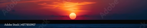 Stunning Tropical Island Sunset Close-Up, Abstract Paradise Natural Landscape, High-Definition AI-Generated Bestselling Background