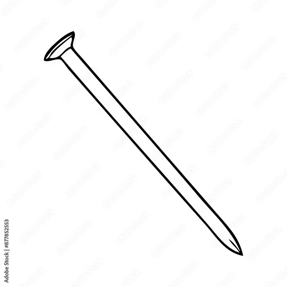 nail line vector illustration nail line vector illustration