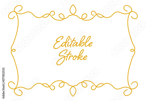 エレガントでクラシカルなフレーム（主に編集可能な線で構成）