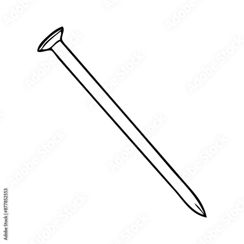 nail line vector illustration