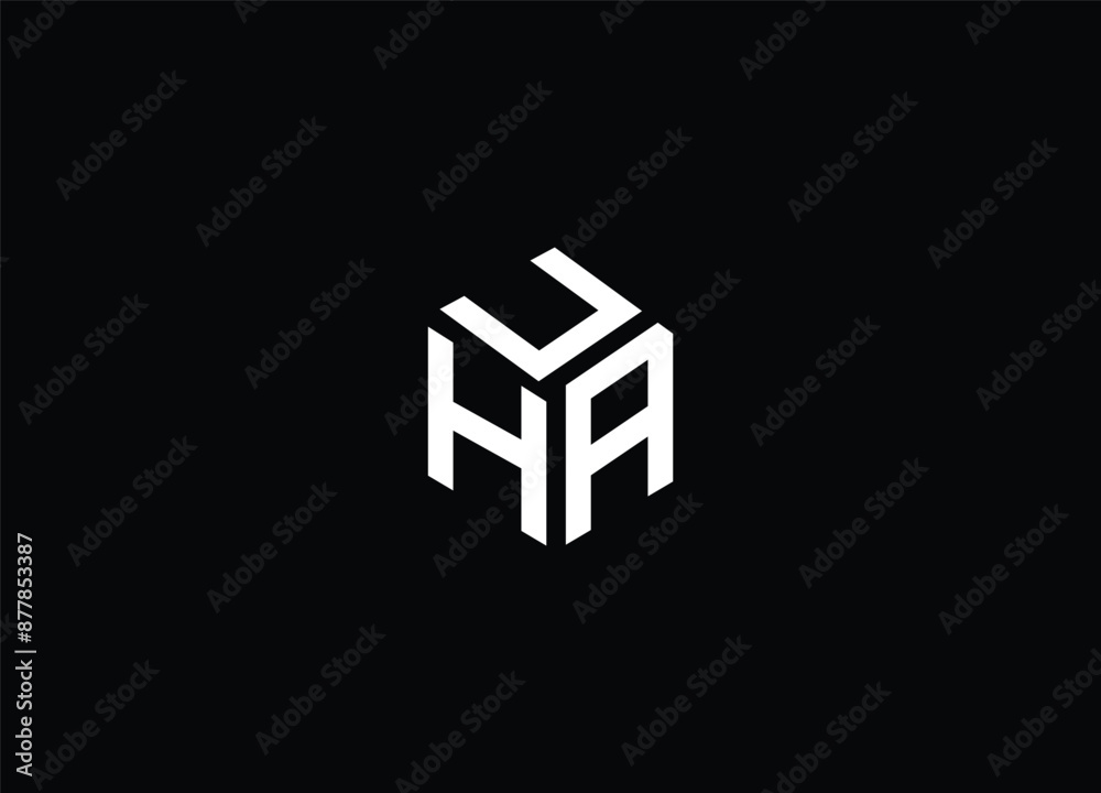 HU HUA letter logo design initial and monogram logo HU HUA letter logo design initial and monogram logo