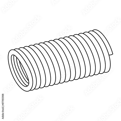 spring steel line vector illustration