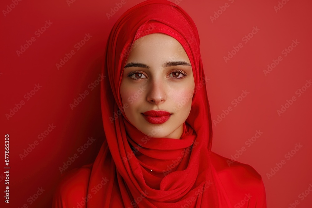 Woman in Red Headscarf Woman in Red Headscarf