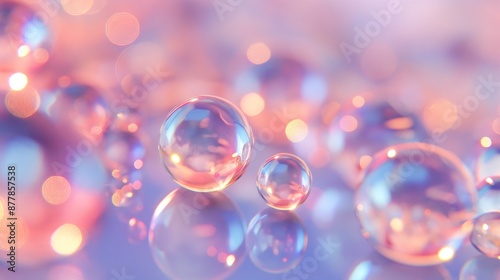Colorful Bubbles with Soft Focus Bokeh