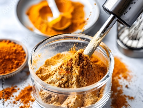 Spices and Herbs Blended into a Savory Homemade Dip or Marinade