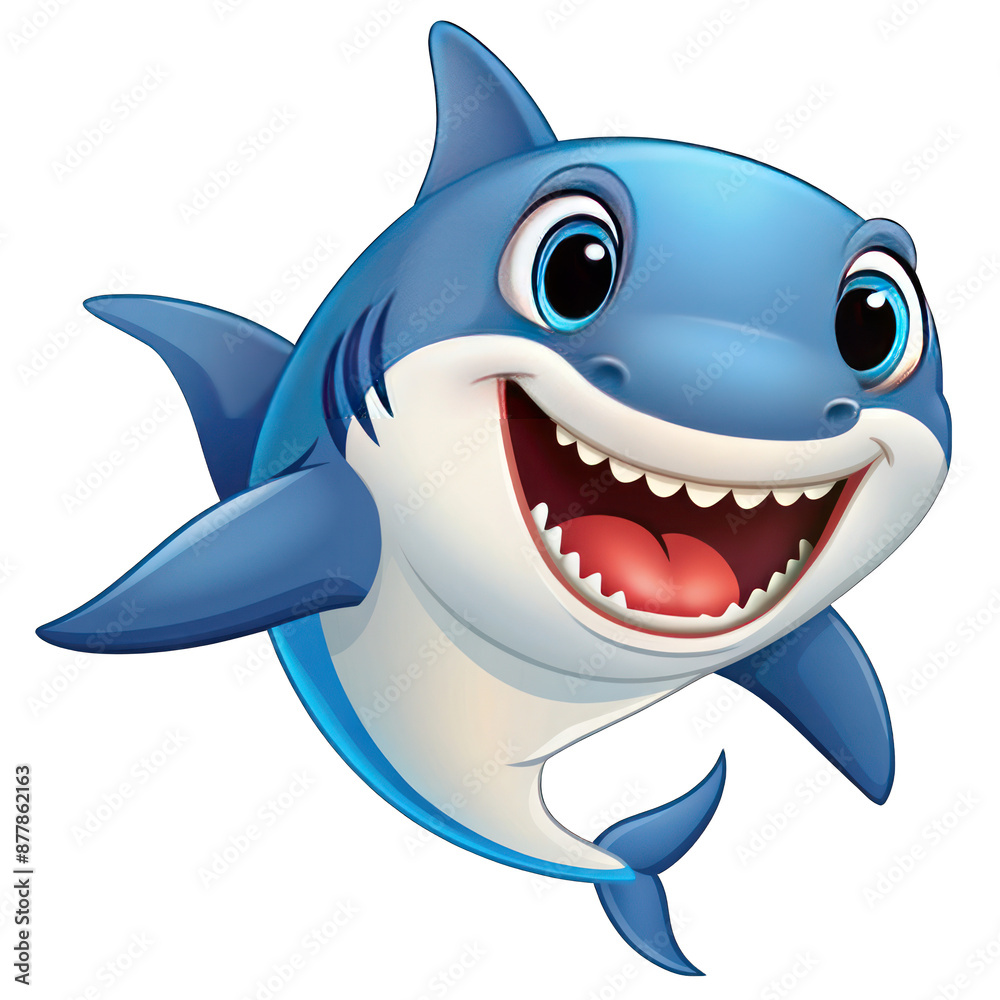 Happy shark isolated on transparent background Happy shark isolated on transparent background
