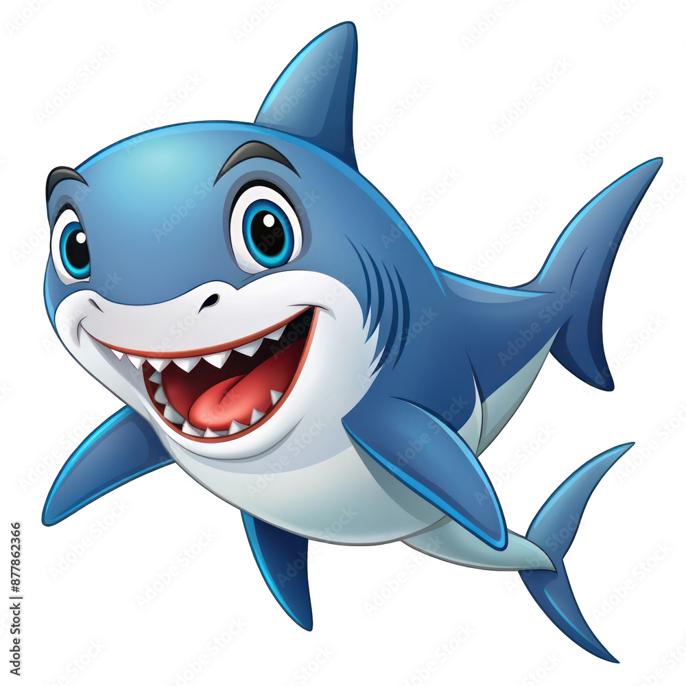 Happy shark isolated on transparent background Happy shark isolated on transparent background