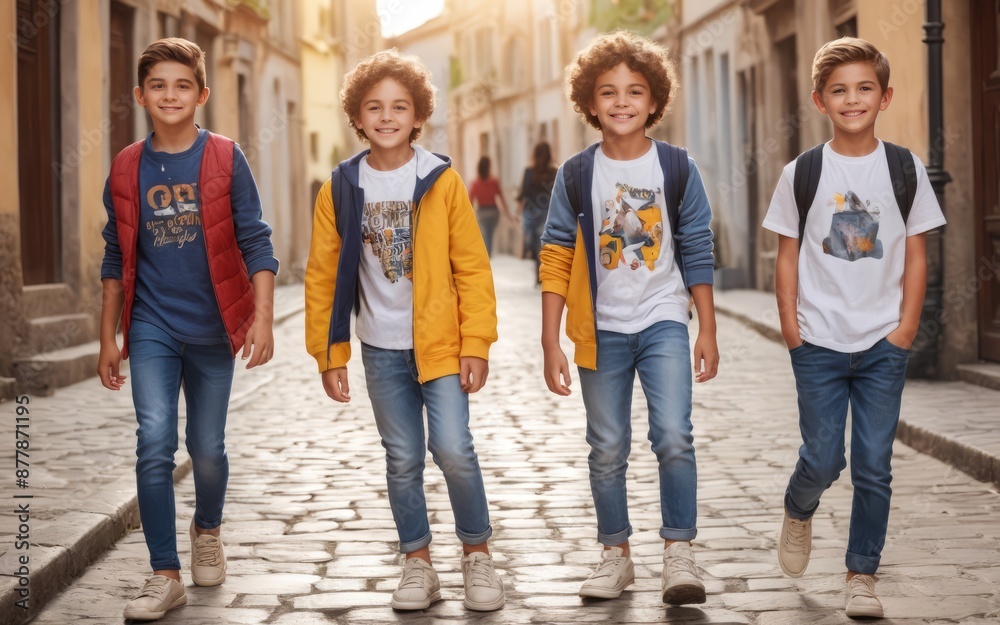 Joyful youth on the street Joyful youth on the street