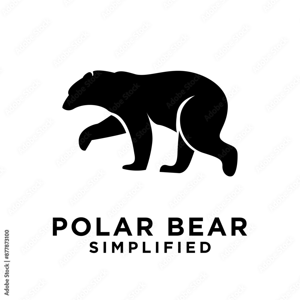 Obraz premium Polar Bear logo icon design vector illustration