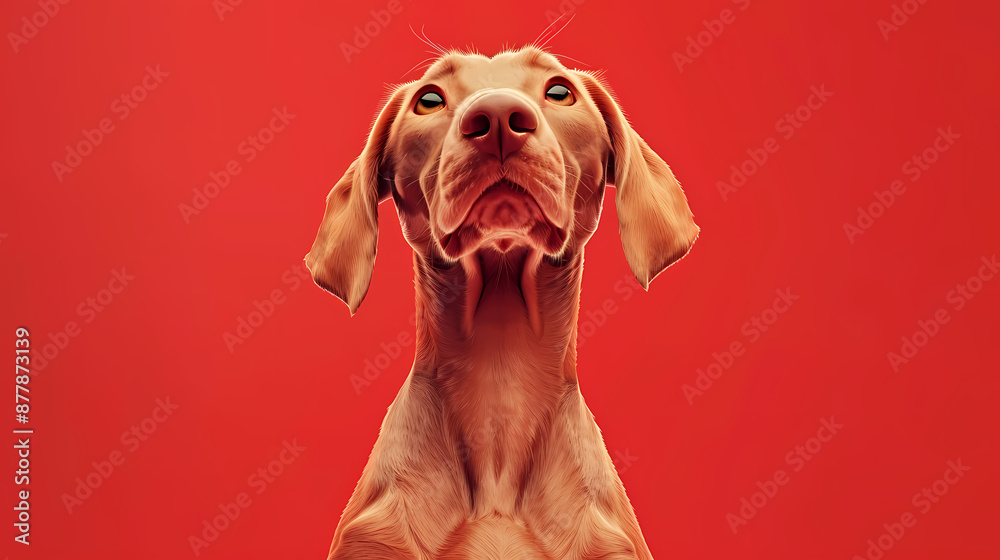 A cute dog with an excited expression on his face A cute dog with an excited expression on his face