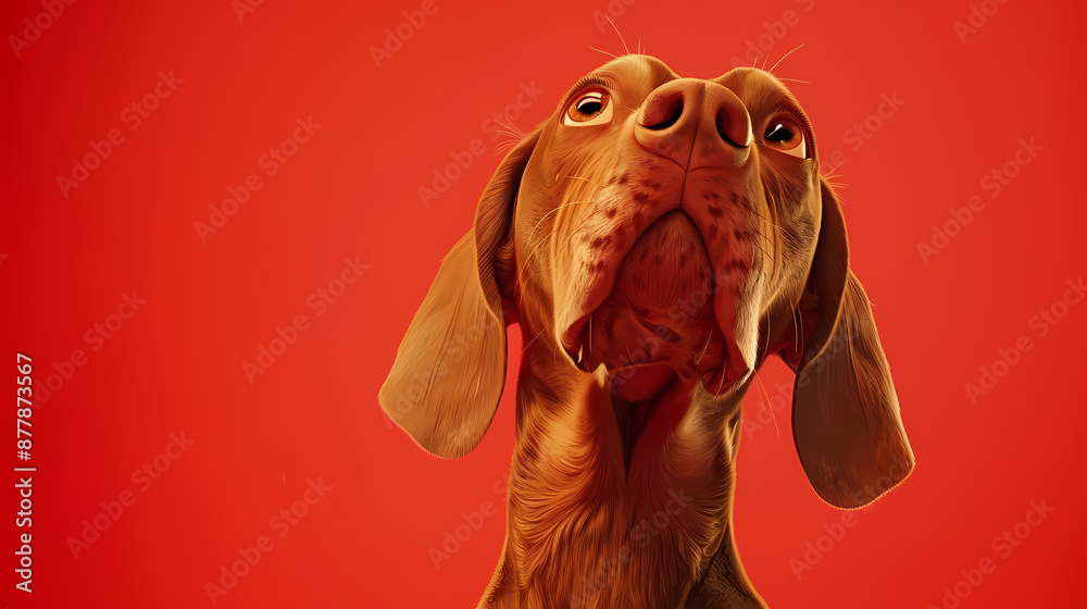 A cute dog with an excited expression on his face A cute dog with an excited expression on his face